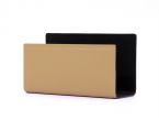 Porte lettres en cuir beige cafe latte