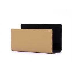 Porte lettres en cuir beige cafe latte