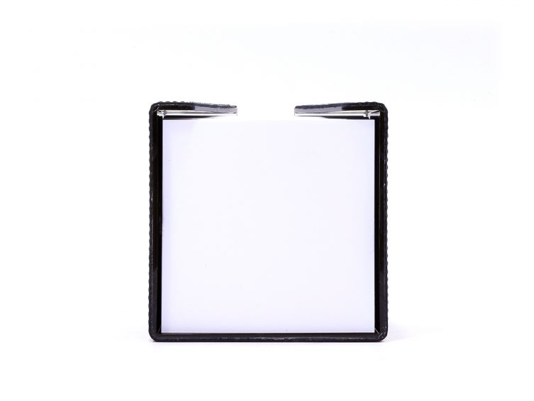 Cube à Post-It en cuir noir