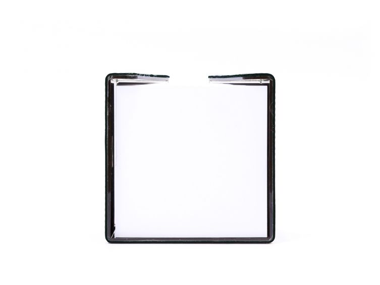Cube à Post-It en cuir vert anglais