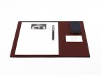 Petit sous-mains - en cuir marron - 38x32 cm