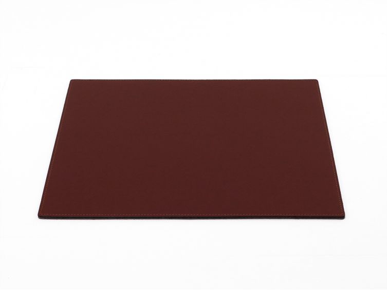 Petit sous-mains - en cuir marron - 38x32 cm
