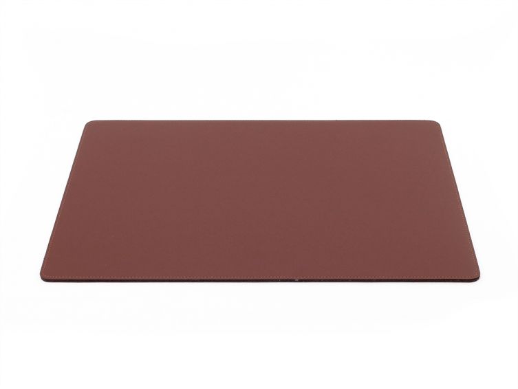 Sous-main de bureau - en cuir marron - 50x34 cm