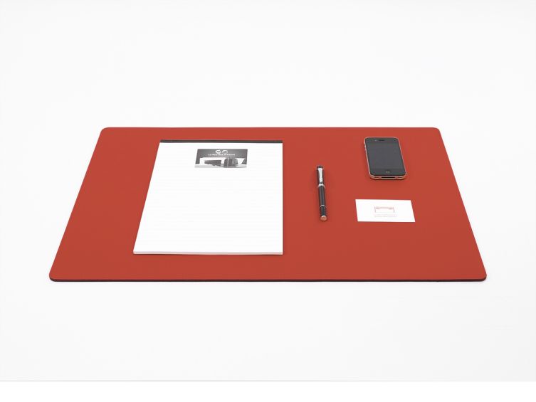Sous-mains de bureau - en cuir rouge - 60x40 cm