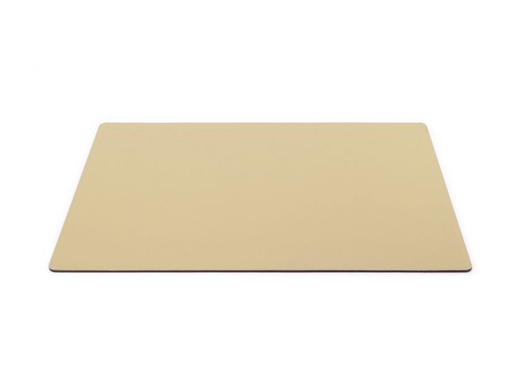 Sous-mains de bureau - en cuir beige - 60x40 cm