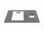 Sous-mains de bureau - en cuir gris - 60x40 cm