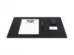 Sous-mains de bureau - en cuir noir - 60x40 cm