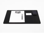 Sous-main de bureau - en cuir noir - 50x34 cm