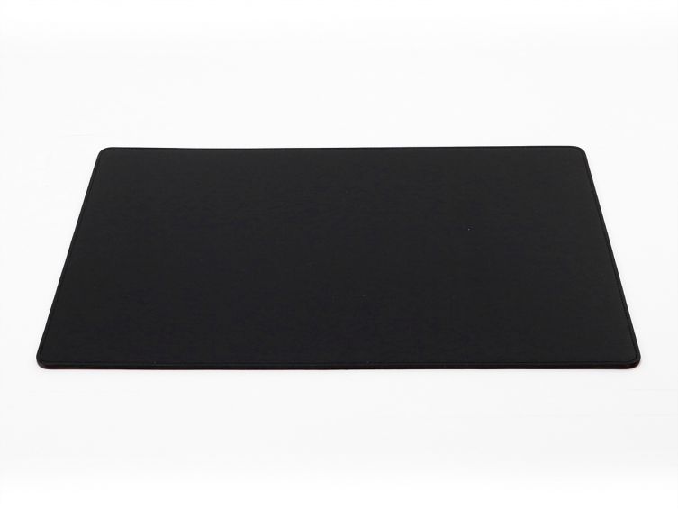 Sous-main de bureau - en cuir noir - 50x34 cm