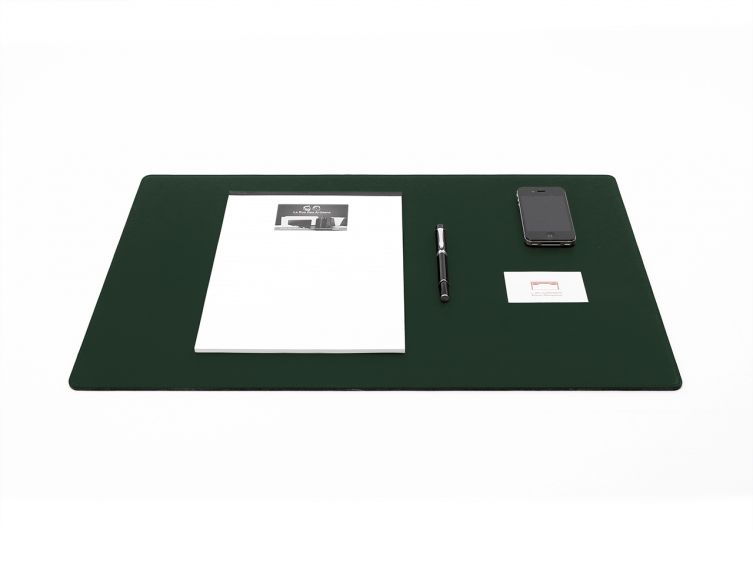 Sous-mains de bureau - en cuir vert - 60x40 cm