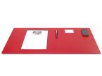Grand sous-mains - en cuir rouge - 80x40 cm