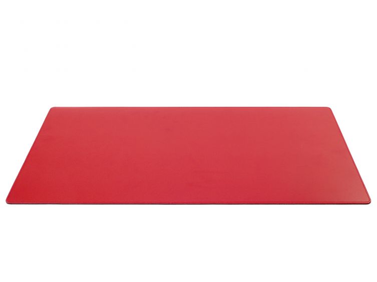 Grand sous-mains - en cuir rouge - 80x40 cm