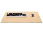 Grand sous-mains - en cuir beige - 80x40 cm