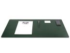 Grand sous-mains - en cuir vert - 80x40 cm