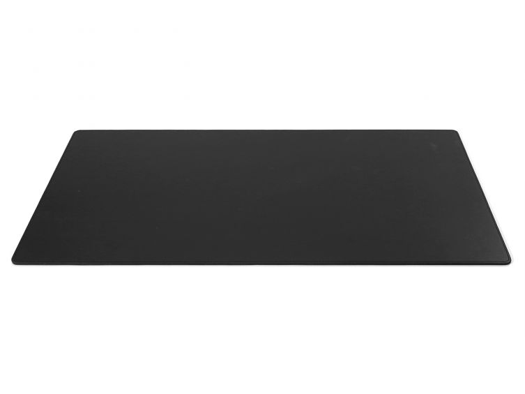 Grand sous-mains - en cuir noir - 80x40 cm