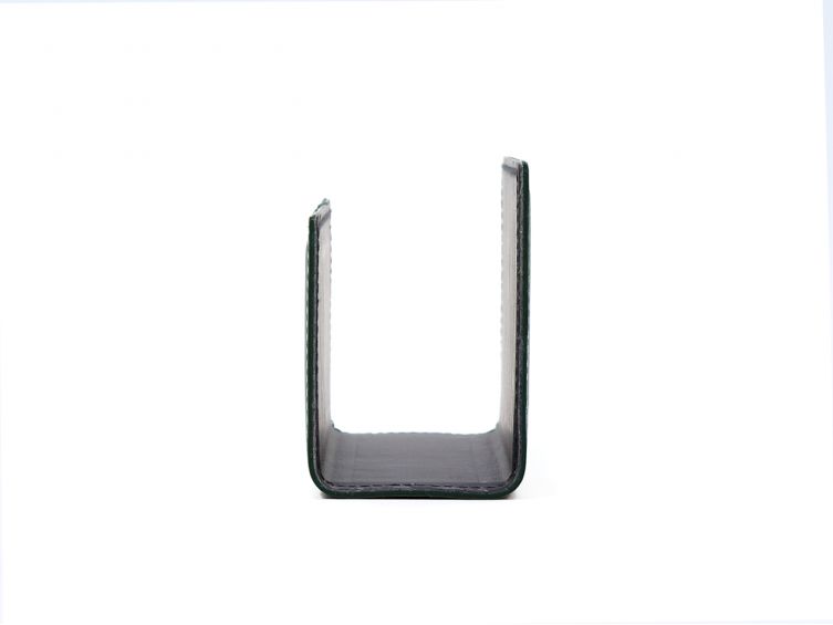 Porte lettres en cuir vert anglais