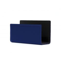 Porte lettres en cuir bleu cobalt 