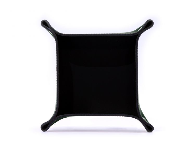 Vide poche en cuir vert anglais