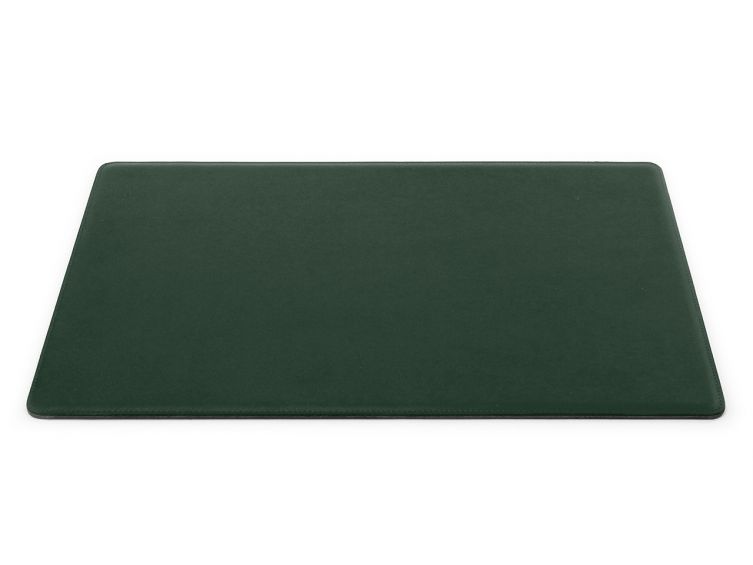 Sous-main cossu de bureau - standard - en cuir vert - 50x34 cm