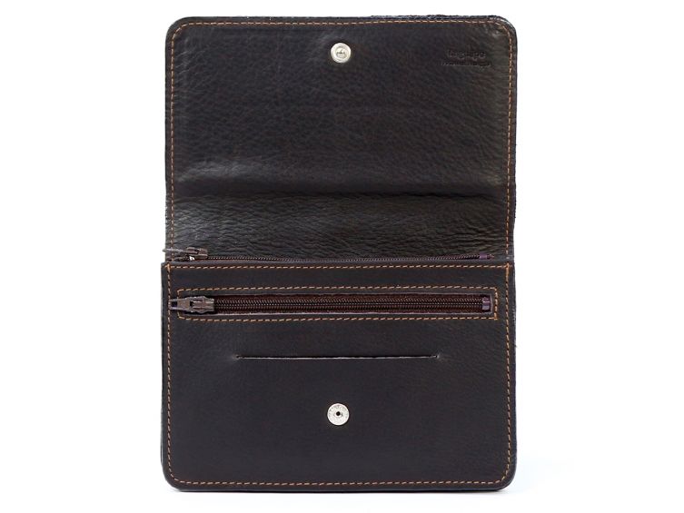 Portefeuille avec passant ceinture cuir marron - 036
