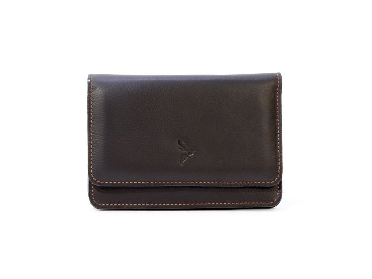 Portefeuille avec passant ceinture cuir marron - 036