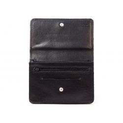 Portefeuille avec passant ceinture cuir noir - 036