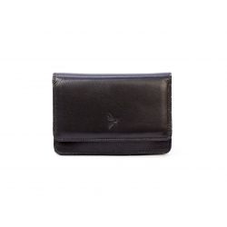Portefeuille avec passant ceinture cuir noir - 036