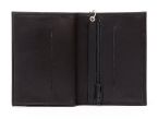 Portefeuille chainette en cuir noir - 336