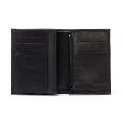Portefeuille en cuir noir, à  4 volets - 466