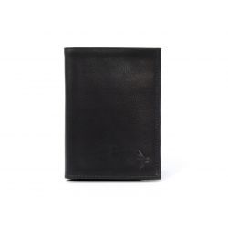 Portefeuille en cuir noir, à  4 volets - 466