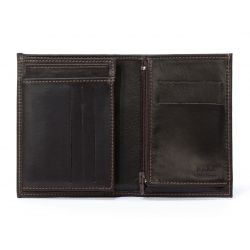 Portefeuille en cuir marron, à  3 volets - 582