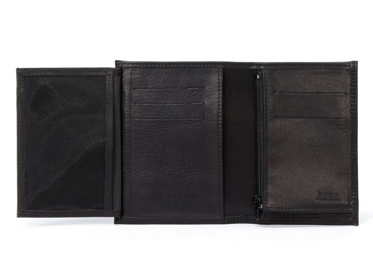 Portefeuille en cuir noir, à  3 volets - 582