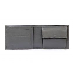 Portefeuille à l'italienne en cuir - gris - 007
