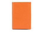 Portefeuille en cuir, à  4 volets - orange - 220