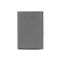 Portefeuille en cuir, à  4 volets - gris - 220