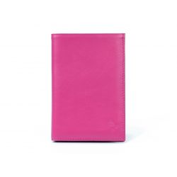 Portefeuille en cuir, à  4 volets - fuchsia - 220