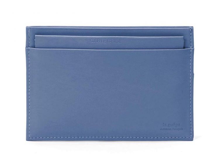 Porte-papier auto en cuir - bleu de prusse - 248