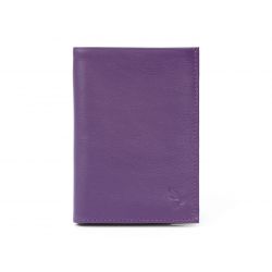 Portefeuille en cuir - violet - 466