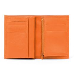 Portefeuille en cuir - orange - 466