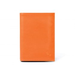 Portefeuille en cuir, à  3 volets - orange - 582