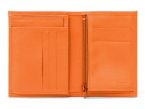 Portefeuille en cuir, à  3 volets - orange - 582
