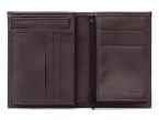 Portefeuille en cuir, à  3 volets - marron - 582