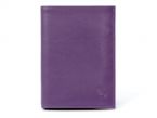 Portefeuille en cuir, à  3 volets - violet - 582