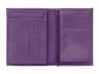 Portefeuille en cuir, à  3 volets - violet - 582