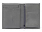 Portefeuille en cuir, à  3 volets - gris - 582