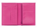 Portefeuille en cuir, à  3 volets - fuchsia - 582