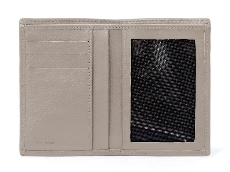 Portefeuille en cuir - Je Sors Ce Soir - taupe - 890