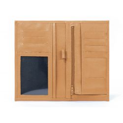 Porte-chéquier en cuir - caramel - 135