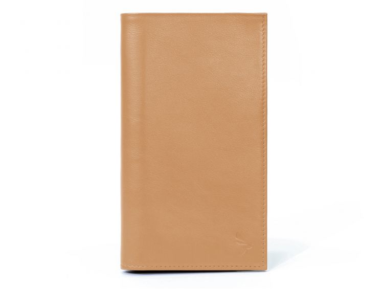 Porte-chéquier en cuir - caramel - 135