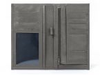 Porte-chéquier en cuir - gris - 135